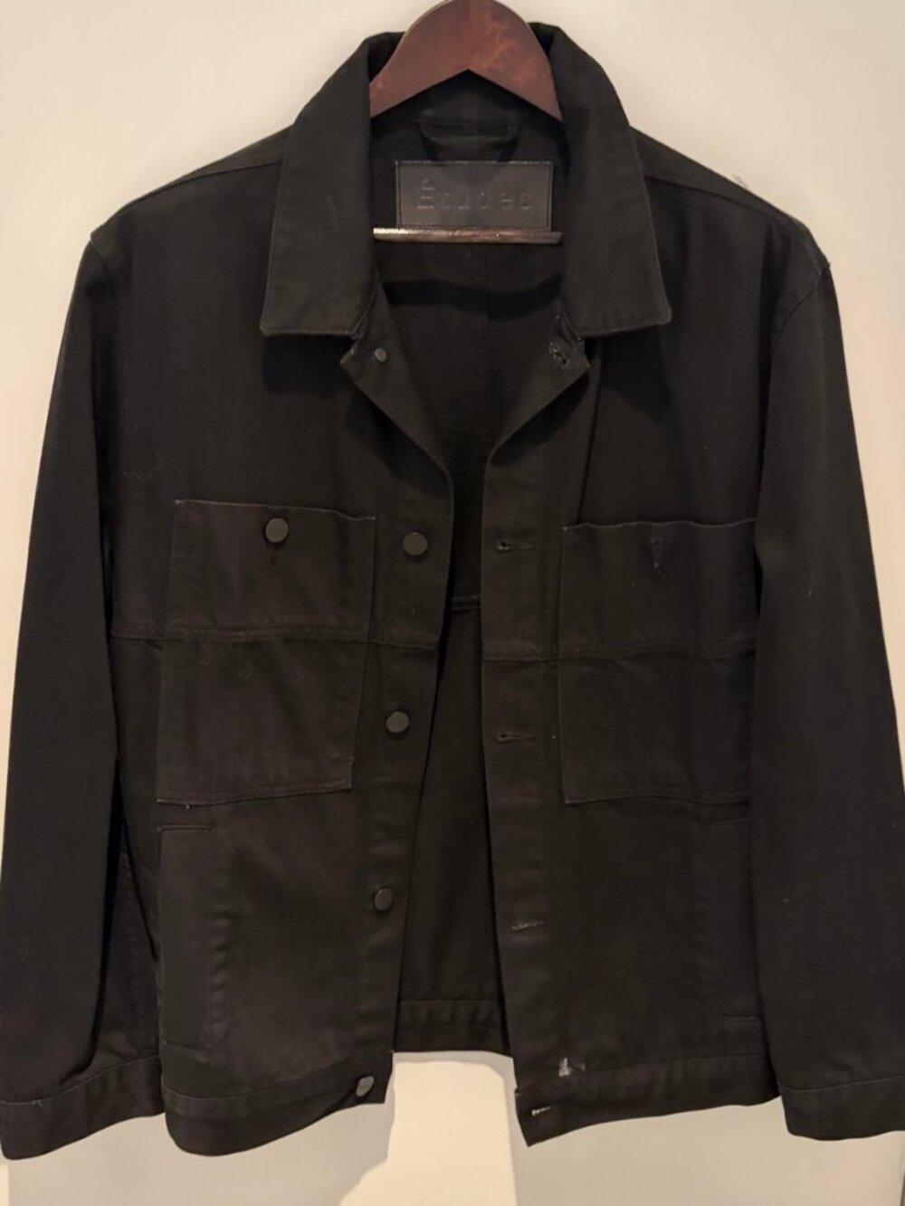 Etudes Studio Black Denim Trucker Jacket 48